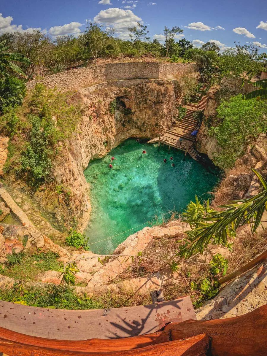 Cenote Abierto Santa Rosa en Homún